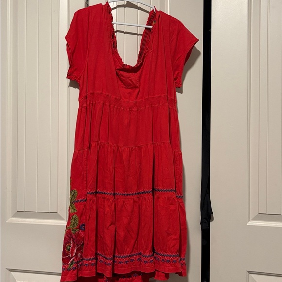 Johnny Was Red Embroidered Women’s Dress XL - Picture 6 of 7